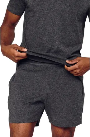 Petite Plume Pima Cotton Pajama Shorts in Grey at Nordstrom, Size X-Large