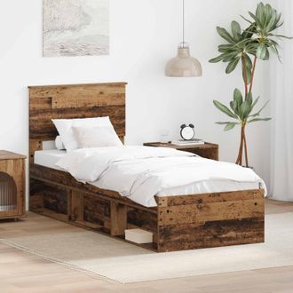 vidaXL Vidaxl Struttura Del Letto Legno Vecchio 75 X 190 Cm Pino Massello
