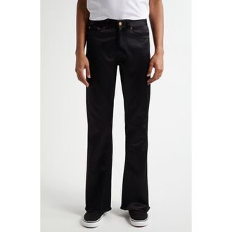 Stockholm Surfboard Club Fog Satin Bootcut Trousers in Black at Nordstrom Rack, Size 34 Us/ 50 Eu