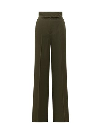 Max Mara Max Mara Olive Green High Waist Pants