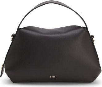 BOSS Structured faux-leather bag with detachable strap