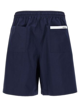 Gucci Mens Blue Cotton Bermuda Shorts