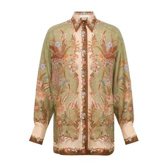 Zimmermann Camicia Indra Relaxed - - Blouses & Shirts - Donna - Verde - L