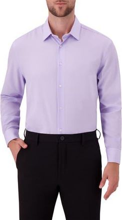 Report Collection Slim Fit 4-Way Stretch Button-Up Shirt in Purple at Nordstrom Rack, Size 16.5