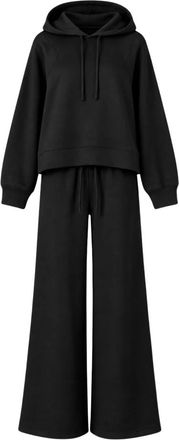 Twinset Broekenset - Dames - Trainingspakken - Zwart - S - Katoen - Fitness