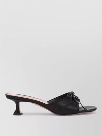 Amina Muaddi silk bow mules