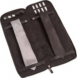 Brouk & Co Mens Travel Tie Case Monaco In Black