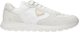Prada Womens Sneakers White/Light Beige Fabric