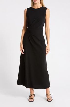 West K Side Ruched Sleeveless Dress in Black at Nordstrom Rack, Size X-Large