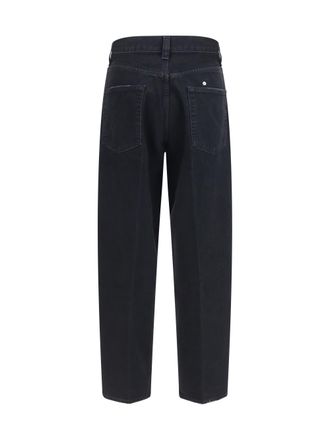 A Gold E High-Rise Cotton Jeans - Black