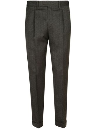 Pantaloni Torino herringbone trousers - Green