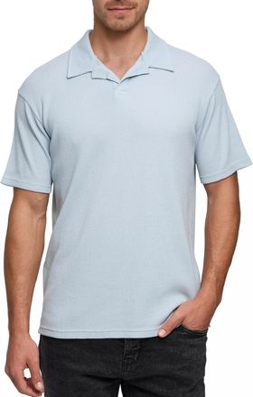 Indicode Poloshirt INDICODE INBimle, Herren, Gr. XXL, sky way, Single Jersey, Obermaterial: 60% Baumwolle, 40% Polyester, Waffelmuster, regular fit normal, ohn