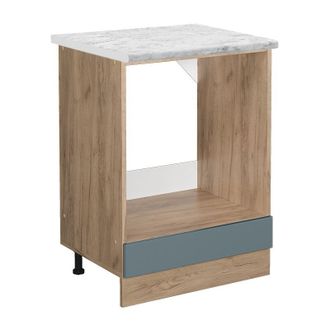 Vicco Armario Para Horno Empotrado R-line, Gris Azulado, 60 Cm Et M&aacute;rmol