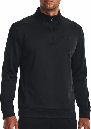 Under Armour Mens Size ArmourFleece 1/4 Zip, (001) Black / / Black, Large Tall