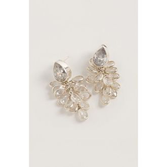 Freya Rose Petite Crystal Drops in Silver at Nordstrom