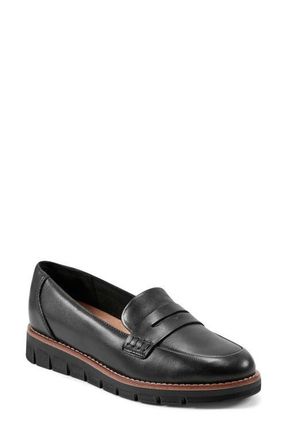 Easy Spirit Velia Penny Loafer in Black Smooth at Nordstrom, Size 8.5