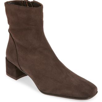 Aquatalia Loretta Weatherproof Suede Bootie in Espresso Suede at Nordstrom Rack, Size 8.5