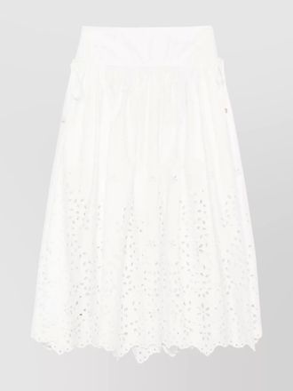 Self Portrait high-waisted a-line midi skirt with side pockets