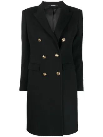Tagliatore Parigi double-breasted wool coat - women - Cupro/Virgin Wool - 44 - Black