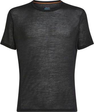 Icebreaker Merino 75 Cool-Lite Featherlight S/S Crewe Merinounterw&auml;sche f&uuml;r Herren | schwarz/grau