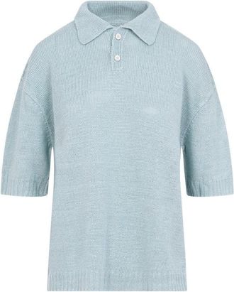 Maison Margiela Light Blue True Hemp Polo Shirt