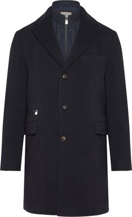 Corneliani Cappotto con design a strati - Blu