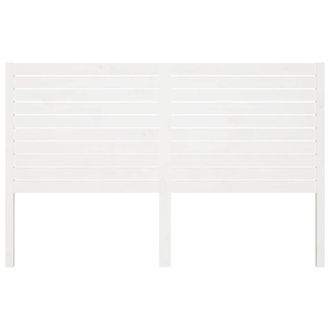 Berkfield Home Beautiful Bed Headboard White 206x4x100 cm Solid Wood Pine | Size: 206 x 4 x 100 cm