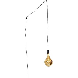 QAZQA Design Pendant Light Black with Plug Incl. Dimmable led Bulb - Cavalux