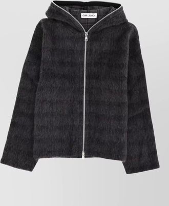 Our Legacy hooded textured knit sweater long sleeves