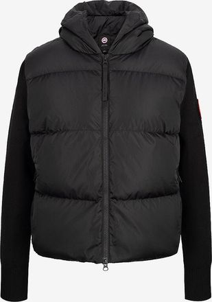Canada Goose Daunenjacke mit Strickärmeln und Kapuze HyBridge Wide Quilt