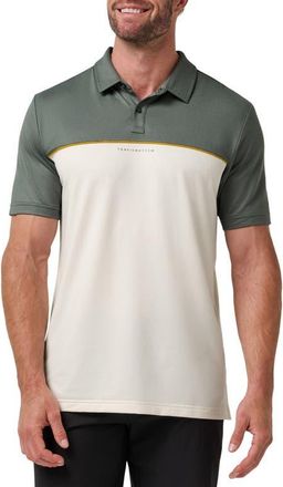 Travis Mathew Featherweight Colorblocked Performance Polo in Balsam Green at Nordstrom, Size Xx-Large