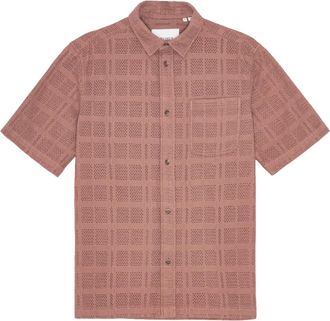 Les Deux Camisa Charlie de manga corta - Shirts - Hombre - Marr&oacute;n - S