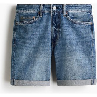 H&M Slim Denim Shorts in Denim Blue at Nordstrom, Size 31