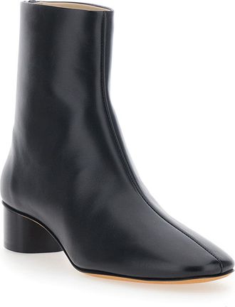 Le Monde Beryl Womens Ankle Boots Carole Black Leather Lamb