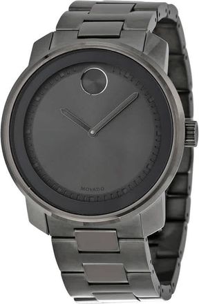 Movado Bold Grey Dial Grey Ion-plated Mens Watch 3600259