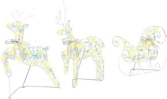 vidaXL Renos Led Con 60 Led 3 Pcs C&aacute;lido Pet Vidaxl