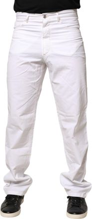 Fred Perry F Perry Cotton Mid Waist Straight Men blue Mens Jeans (Pre-Owned)