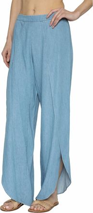 Drew Whitney Side Slits Denim Pant In Bleach