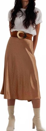 Q2 Allison Abstract Midi Skirt In Animal Print