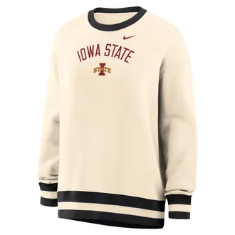 Nike Womens Phoenix (Iowa State) Oversized Crew-Neck Sweatshirt in Brown | IV9335-120