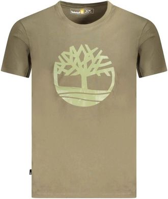 Timberland Verde Cotton T-Shirt - Heren - T-shirts - Groen - S - Tops