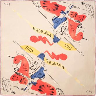 Burberry Foulard con stampa Equestrian Knight - Toni neutri