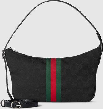 Gucci Lunetta Small Crossbody Bag, Black, GG Canvas