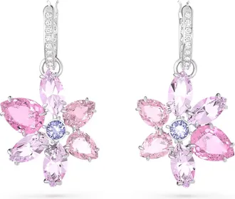 Swarovski Gema Drop Earrings - Pink
