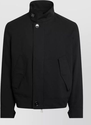Ami jacket high collar elastic hem pockets