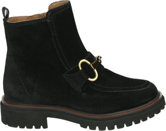 Paul Green Elegante Zwarte Su&egrave;de Damesschoenen - Dames - Enkellaarsjes - Zwart - 40 1/2 EU - Su&egrave;de - Schoenen