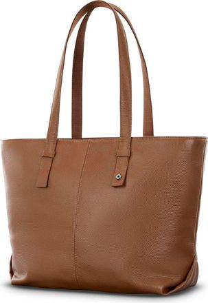 Samsonite Mobile Solution 2 Leather Tote W/ Laptop Sleeve in Cognac at Nordstrom