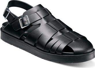 Stacy Adams Largo Fisherman Sandal in Black at Nordstrom, Size 14