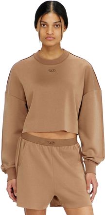 Diesel Crop top in light stretch scuba - Tops - Woman - Brown