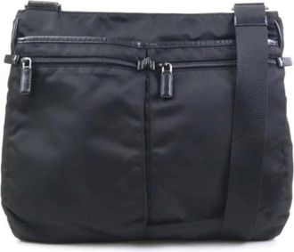 Prada Pre-owned Cross Body Bags, female, Black, Size: ONE SIZE Pre-owned Nylon prada-bags
